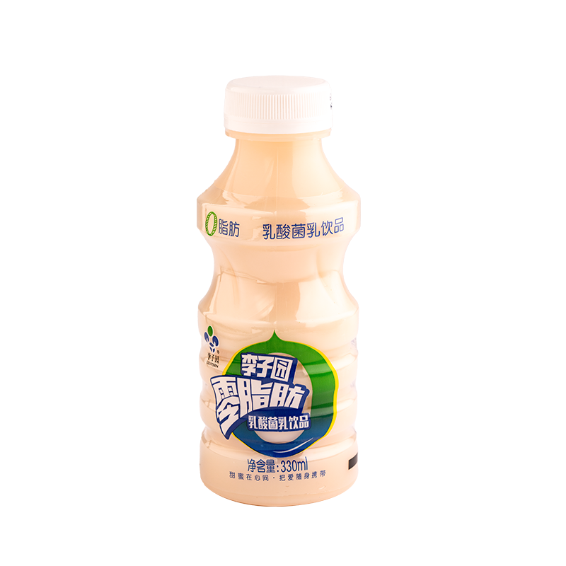 “零脂肪”乳酸菌乳饮品，单瓶净含量330ml